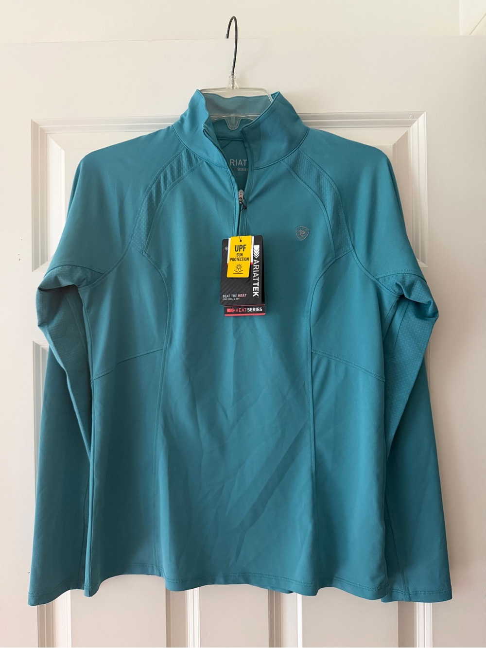 Ariat ladies Teal Quarter-Zip Performance upf shirt - nwt